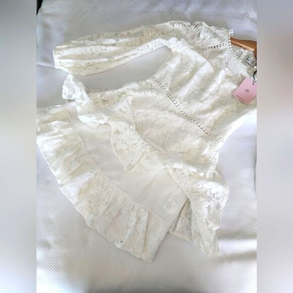 HELLO MOLLY LACE mini white dress new with tags - Picture 9 of 16